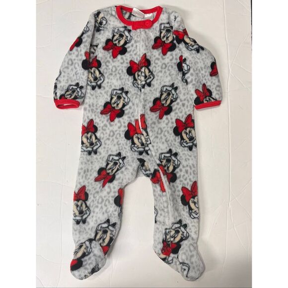 Disney Baby Minnie Mouse Footed Sleeper   Size 6/9 Months - Picture 1 of 5